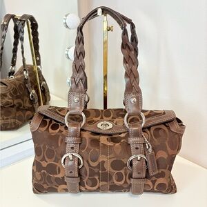 Coach Brown Signature Pattern Bag